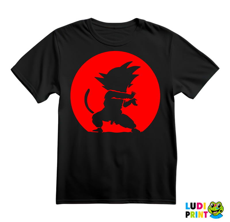 Casting Kamehameha - Shadow - Red Moon - Goku - Dragon Ball - Majica