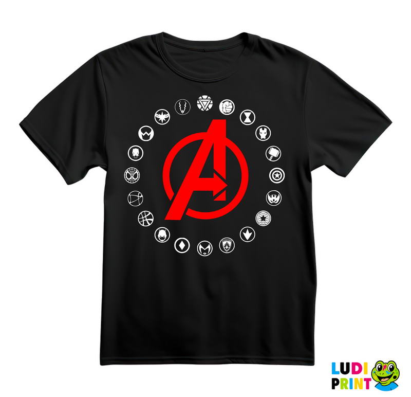 Avengers Heroes Logos - Majica