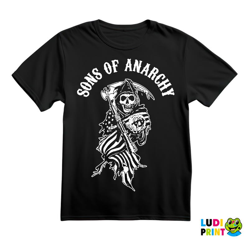Flag And Reaper - Sons Of Anarchy - SOA - Majica