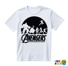 White Logo - Earth's Mightiest Heroes - Avengers - Majica