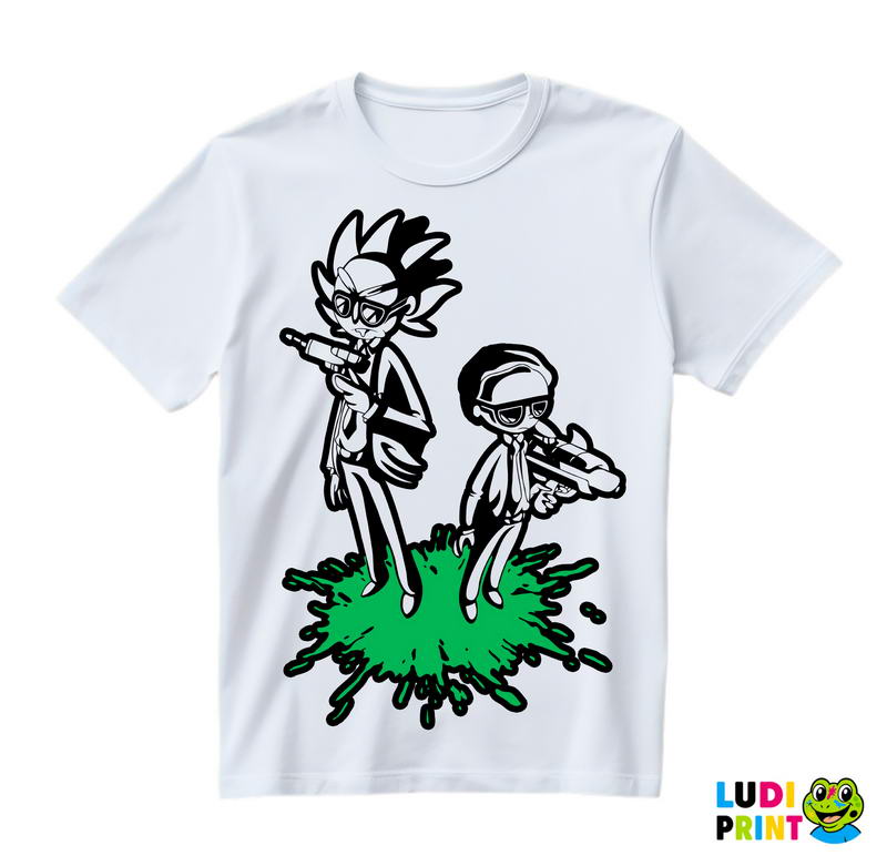 Green Splatter - Rick And Morty - Majica