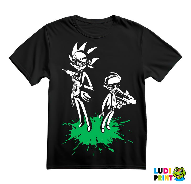 Green Splatter - Rick And Morty - Majica