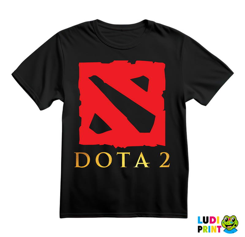 Big Logo - Red And Gold - Dota 2 - Majica
