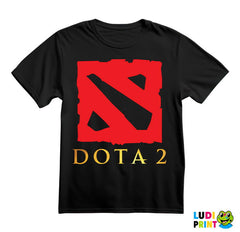 Big Logo - Red And Gold - Dota 2 - Majica