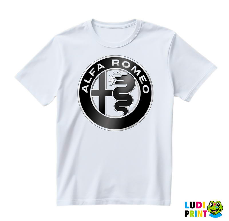 Black And White Logo - Alfa Romeo - Majica