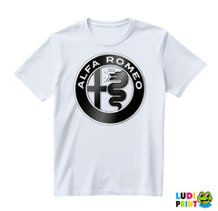 Black And White Logo - Alfa Romeo - Majica