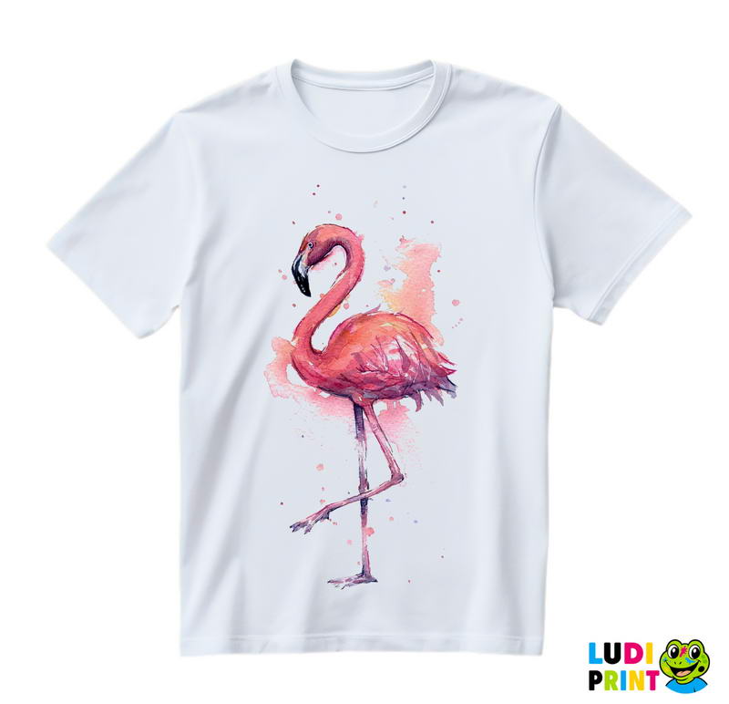 Flamingo Watercolor - Životinje - Majica