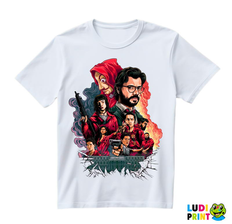 Fire And Smoke Group - La Casa de Papel - Money Heist - Majica
