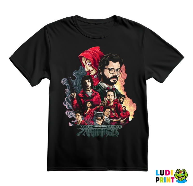 Fire And Smoke Group - La Casa de Papel - Money Heist - Majica