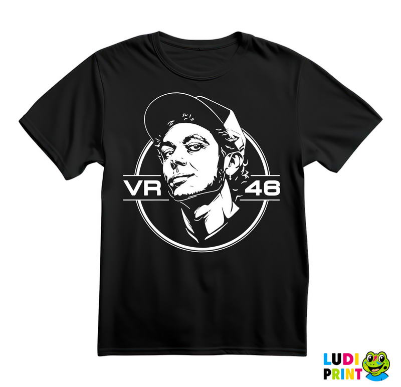 White Portrait - Rossi - VR - 46 - MotoGP - Sport - Majica