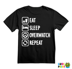 Eat, Sleep, Overwatch, Repeat - Symbols - Majica