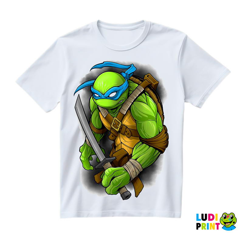 Leo - Black - Nindža Kornjače - Majica