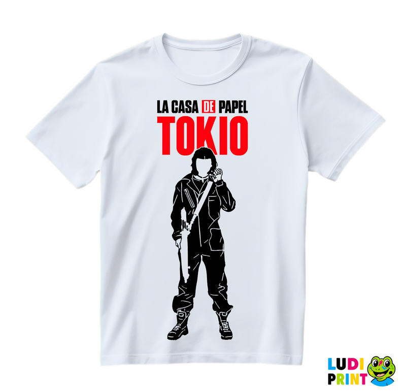 Tokio - Tokyo Silhouette With A Gun - La Casa de Papel - Money Heist - Majica