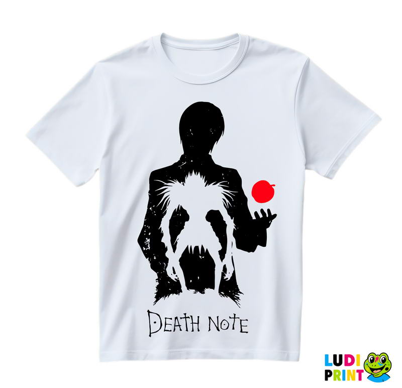 Light and Ryuk Silhouette With and Apple - Death Note - Majica