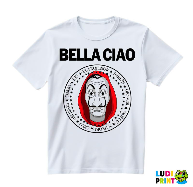 Bella Ciao - Ramones Circle Stars - La Casa de Papel - Money Heist - Majica