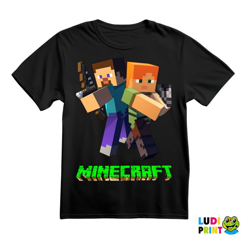 Steve And Alex - Minecraft - Majica