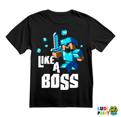 Steve Like A Boss - Minecraft - Majica