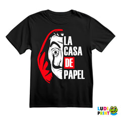 Half Mask Logo Text - La Casa de Papel - Money Heist - Majica