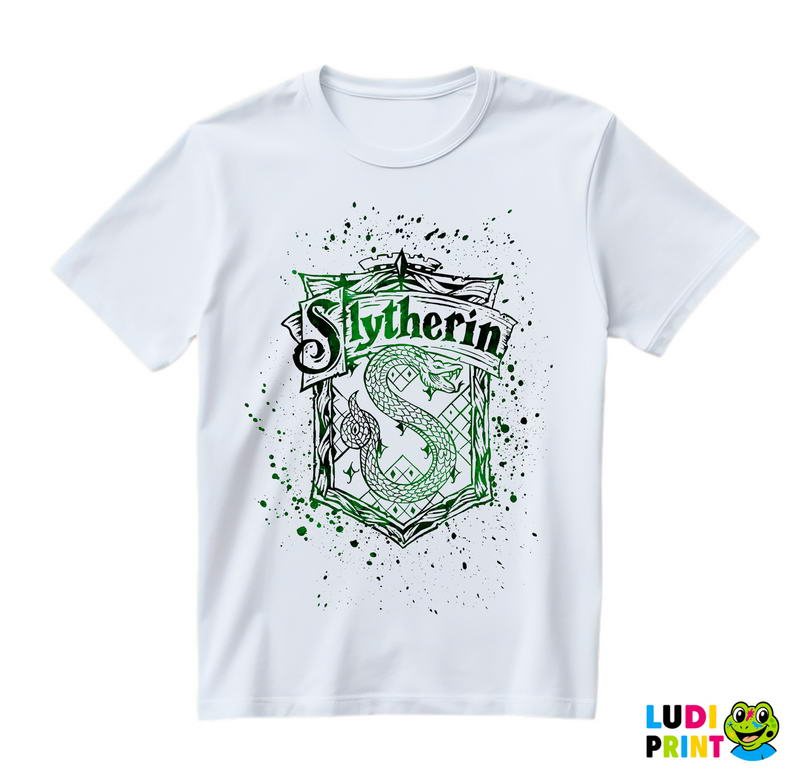 Slytherin Crest Color Splash - Harry Potter - Majica