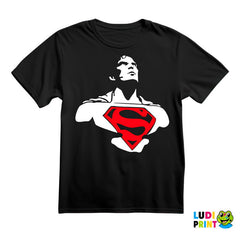 Looking Up Red Logo - Superman - Majica