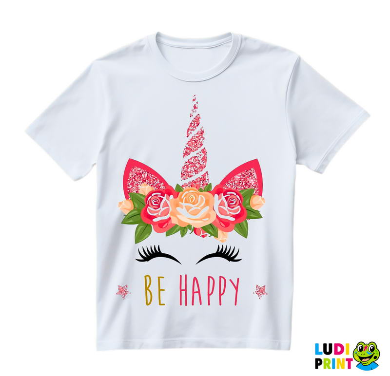 Be Happy - Unicorn - Jednorog - Majica
