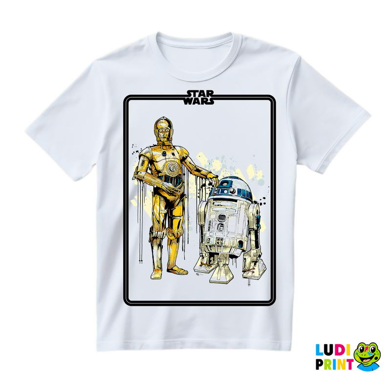 C3PO and R2D2 Dripping - Star Wars - Majica