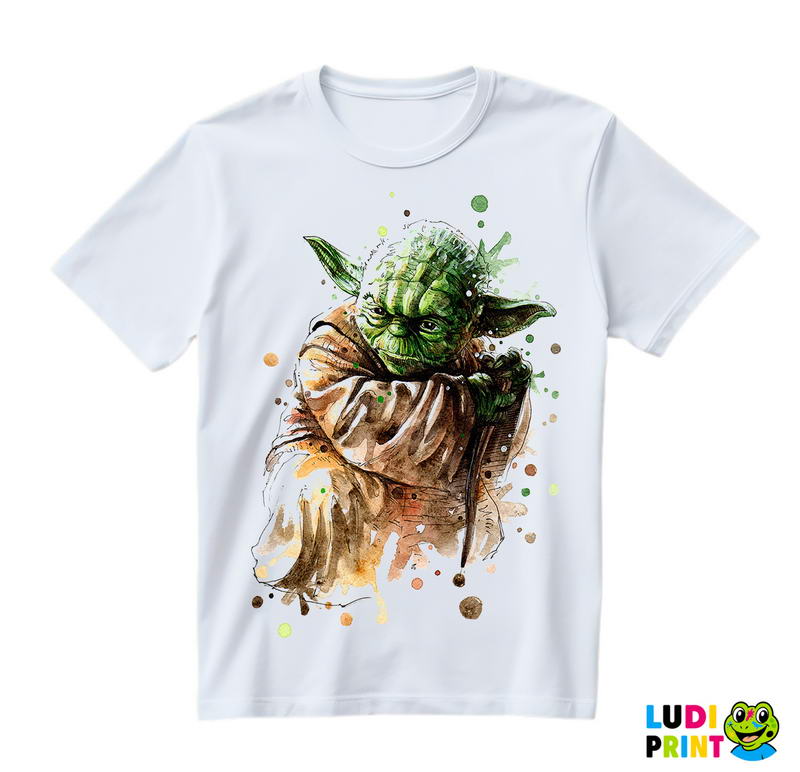 Yoda Watercolor Splash - Star Wars - Majica