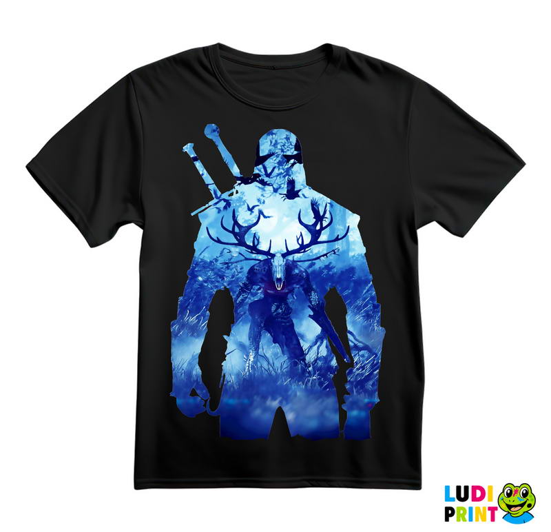 Geralt Blue Double Exposure - The Witcher - Majica
