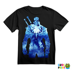 Geralt Blue Double Exposure - The Witcher - Majica