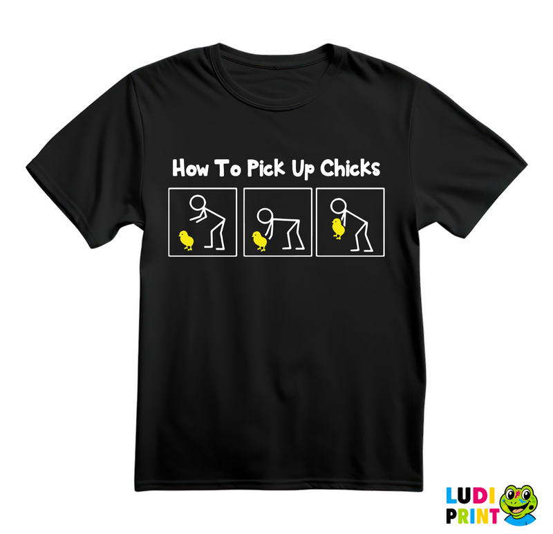 How To Pick Up Chicks - Symbols - Humor - Majica