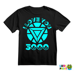 Logo - I Love You 3000 - Iron Man - Avengers - Majica
