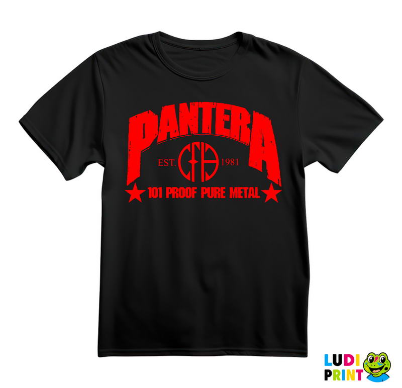 Pantera - 101 Proof Pure Metal - Est. 1981 - Red Logo - Muzika - Majica