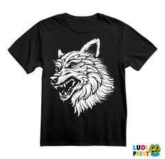 Angry Head Wolf Silhouette - Vuk - Životinje - Majica