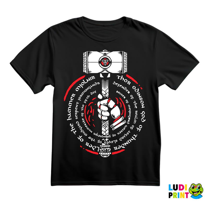 Thor Odison God Of Thunder Wielder Of The Hammer Mjolnir - Red - Majica