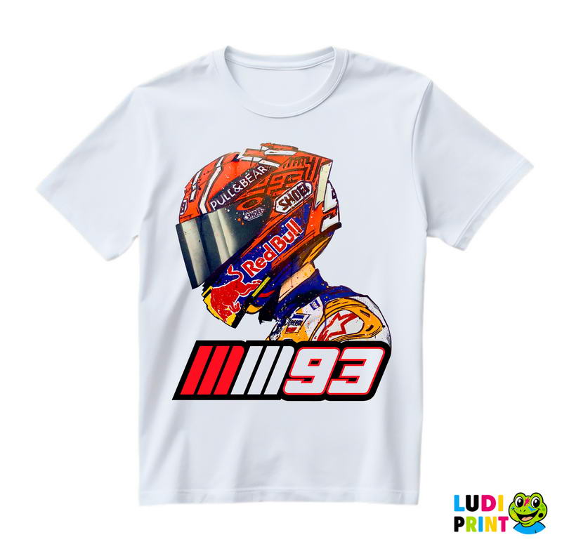 Marquez Helmet Portrait - 93 - MotoGP - Sport - Majica