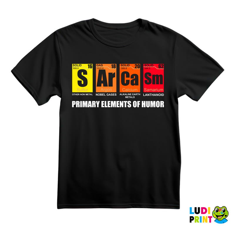 Primary Elements Of Humor - S Ar Ca Sm - Symbols - Humor - Majica