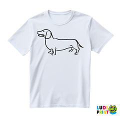 Dachshund Line Drawing - Jazavičar - Pas - Dog - Majica