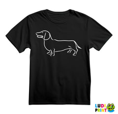 Dachshund Line Drawing - Jazavičar - Pas - Dog - Majica